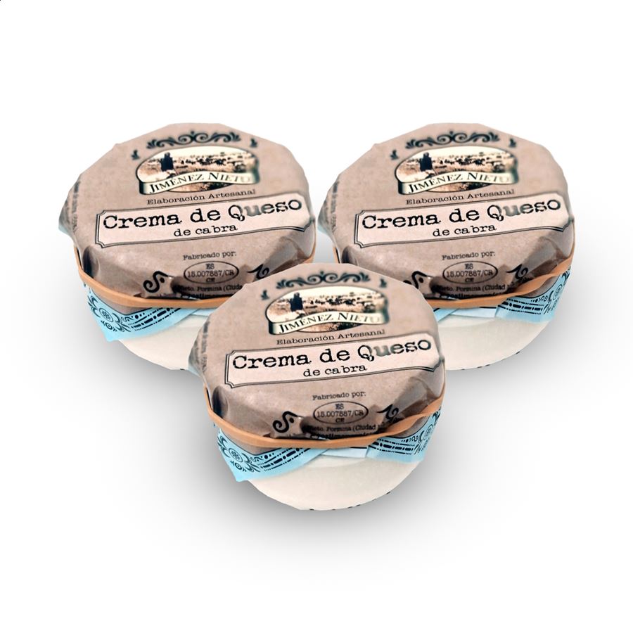 Crema de queso de cabra de leche pasteurizada 100g, 3uds