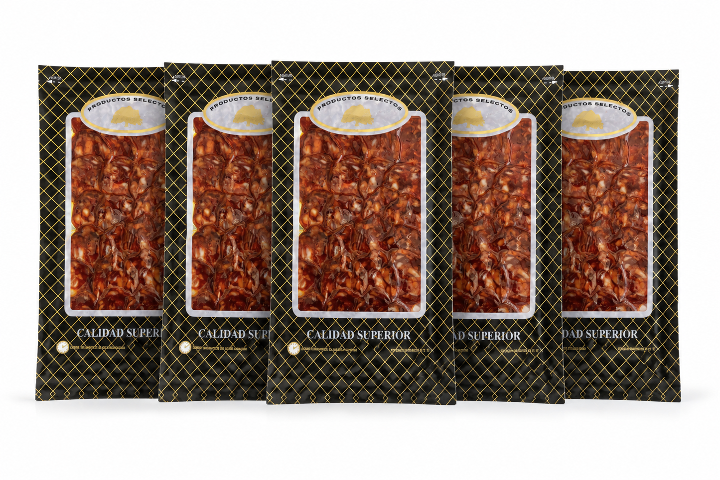 Pack 5 Sobres Chorizo Ibérico de Bellota Leoncio  | 5 x 100 g