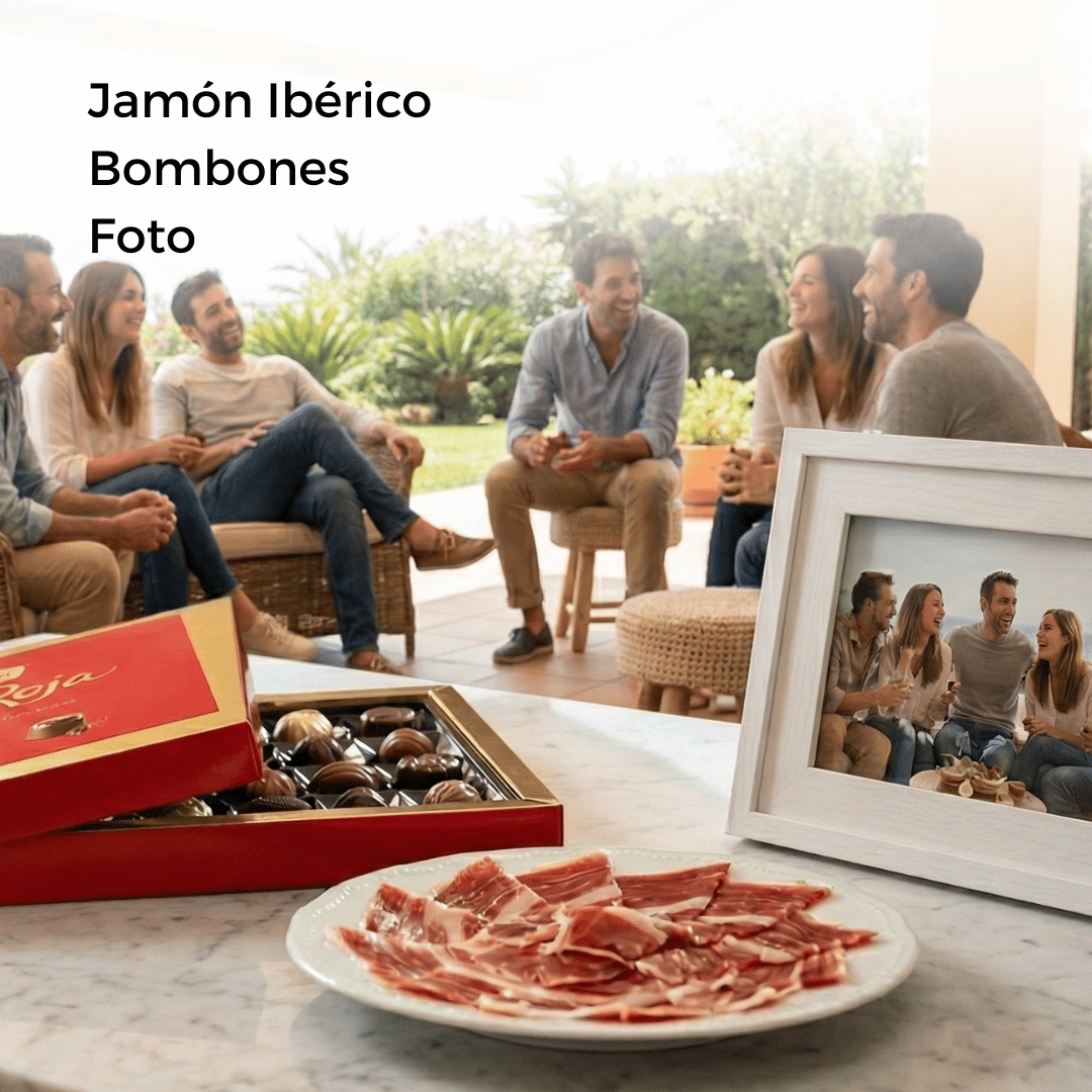 Jamon bombones y foto personalizada
