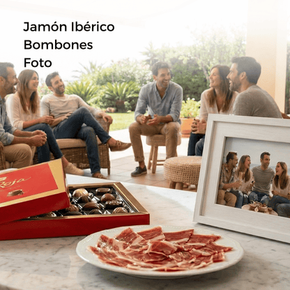 Jamon bombones y foto personalizada