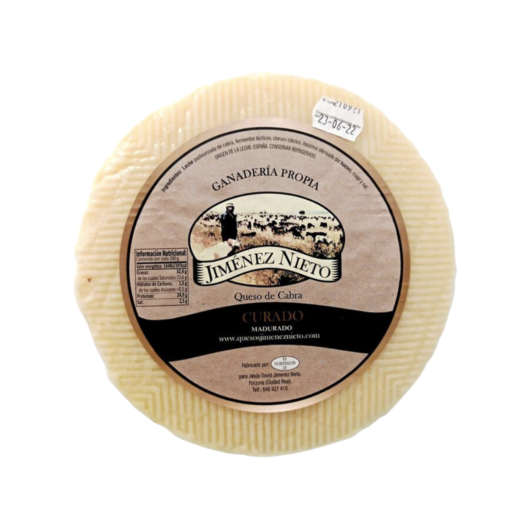 Jiménez Nieto - Queso de cabra curado de leche pasteurizada 2,8Kg aprox