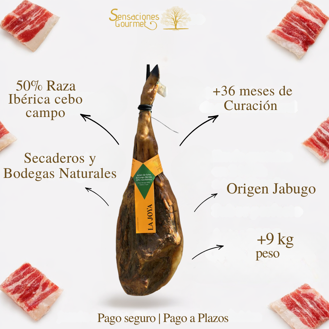 Jamón Cebo de Campo 50% Raza Ibérica La Joya