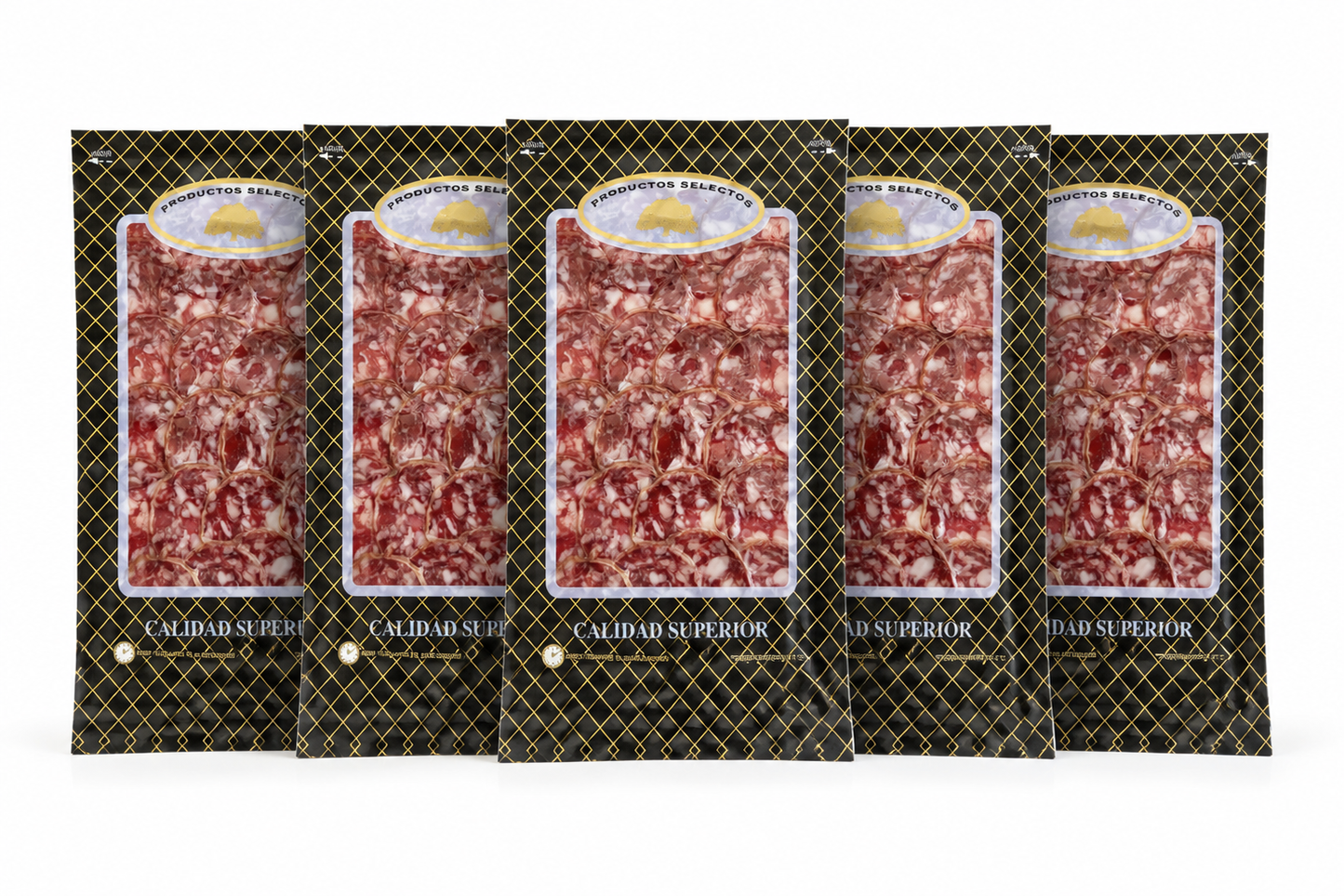 Pack 5 Sobres Salchichón Ibérico de Bellota Leoncio  5 x 100 g